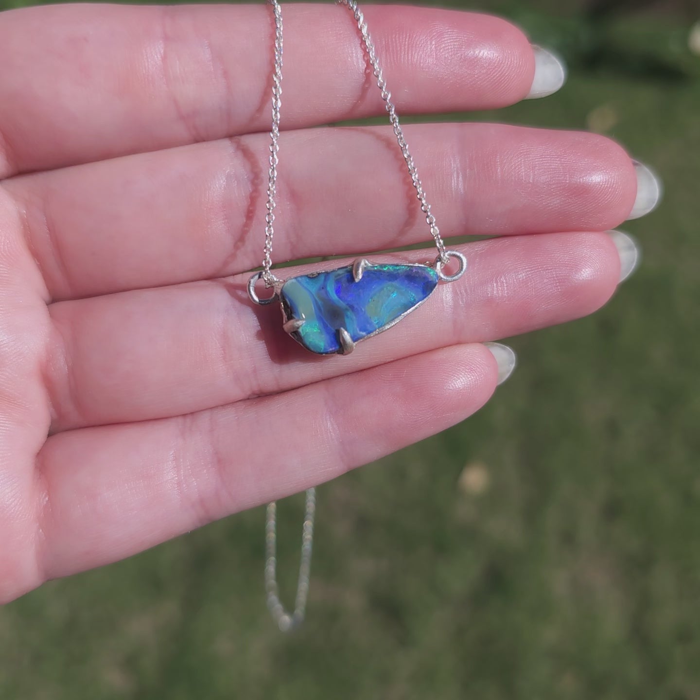 Coral Garden Opal Necklace