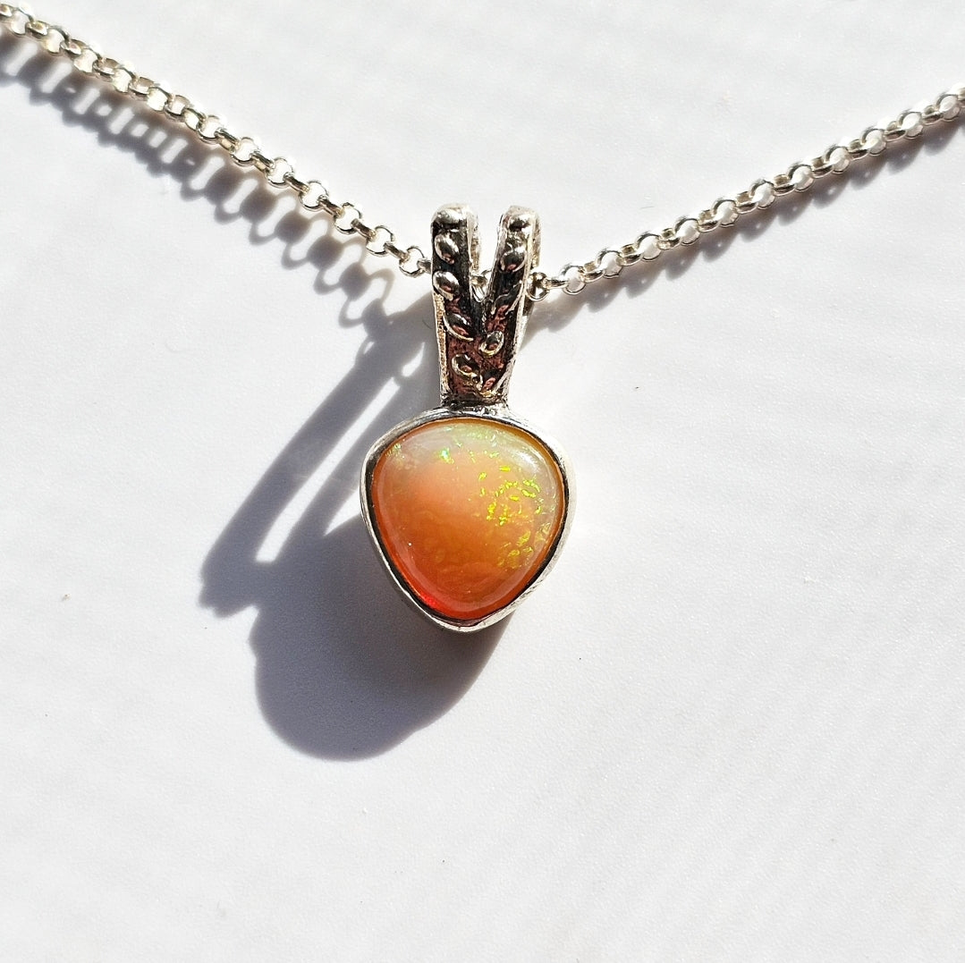 Fiery Opal Pendant