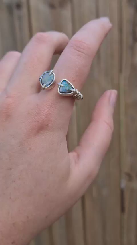 Twin Tides Double Opal Ring (10.5)