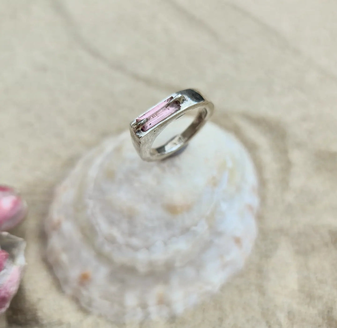 Tourmaline Pink Signet Ring (4.5)