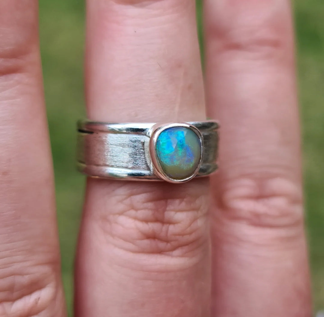 Elegant Everyday Opal Ring (7-7.5)