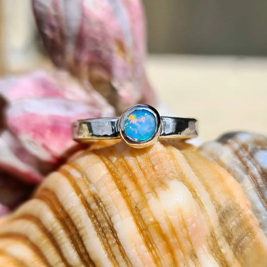 Ocean Blue Opal Ring (7 3/4)